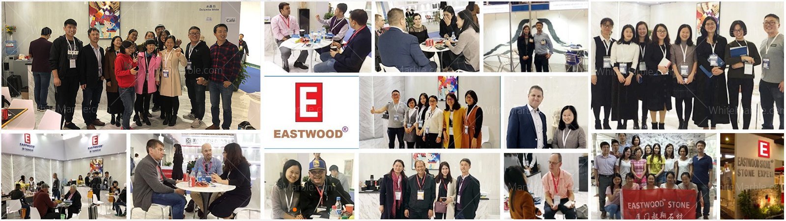 Jura Beige team meeting clients at international stone fairs and at the Xiamen showroom
